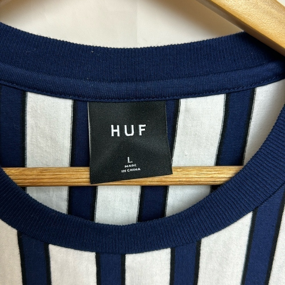 HUF Dexter Striped Short Sleeve Knit T-Shirt - B31 - Picture 3 of 6